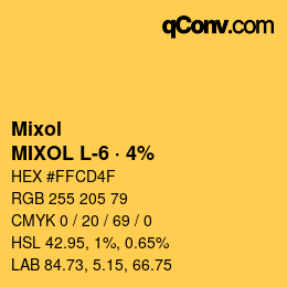 Código de color: Mixol - MIXOL L-6 · 4% | qconv.com