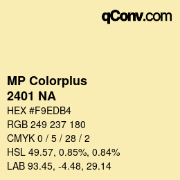 Farbcode: MP Colorplus - 2401 NA | qconv.com