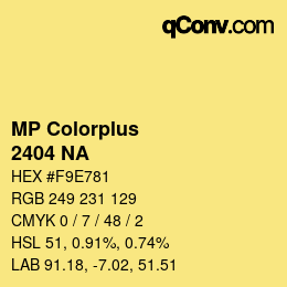 Farbcode: MP Colorplus - 2404 NA | qconv.com