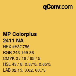 カラーコード: MP Colorplus - 2411 NA | qconv.com