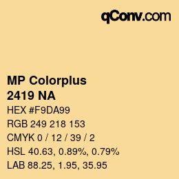 Farbcode: MP Colorplus - 2419 NA | qconv.com