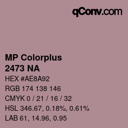 カラーコード: MP Colorplus - 2473 NA | qconv.com