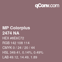 カラーコード: MP Colorplus - 2474 NA | qconv.com