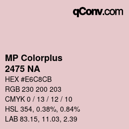 Farbcode: MP Colorplus - 2475 NA | qconv.com