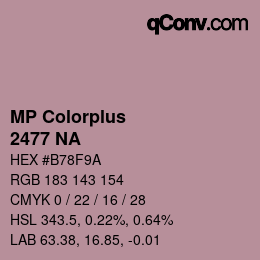 カラーコード: MP Colorplus - 2477 NA | qconv.com