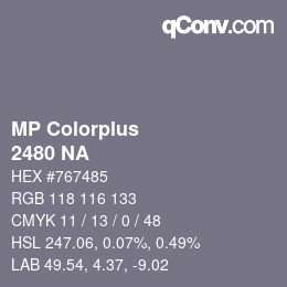 カラーコード: MP Colorplus - 2480 NA | qconv.com