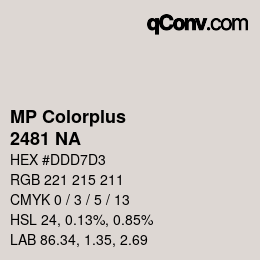 カラーコード: MP Colorplus - 2481 NA | qconv.com