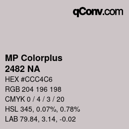 カラーコード: MP Colorplus - 2482 NA | qconv.com