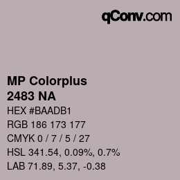 カラーコード: MP Colorplus - 2483 NA | qconv.com