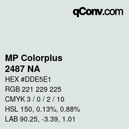 カラーコード: MP Colorplus - 2487 NA | qconv.com