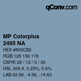 カラーコード: MP Colorplus - 2495 NA | qconv.com
