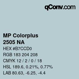 Farbcode: MP Colorplus - 2505 NA | qconv.com