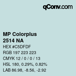 カラーコード: MP Colorplus - 2514 NA | qconv.com