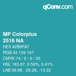 カラーコード: MP Colorplus - 2516 NA | qconv.com