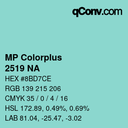 Farbcode: MP Colorplus - 2519 NA | qconv.com