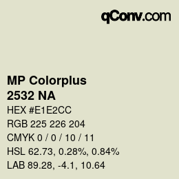 カラーコード: MP Colorplus - 2532 NA | qconv.com