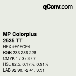 カラーコード: MP Colorplus - 2535 TT | qconv.com