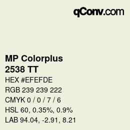 Color code: MP Colorplus - 2538 TT | qconv.com