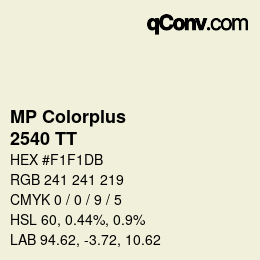 Farbcode: MP Colorplus - 2540 TT | qconv.com