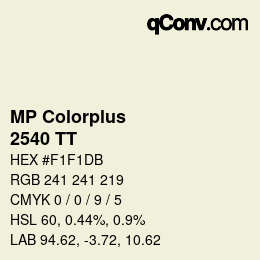 Color code: MP Colorplus - 2540 TT | qconv.com