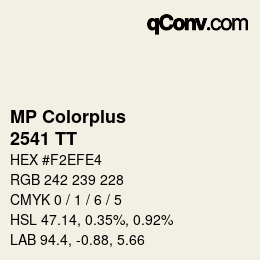 カラーコード: MP Colorplus - 2541 TT | qconv.com