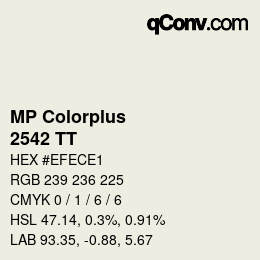 Color code: MP Colorplus - 2542 TT | qconv.com
