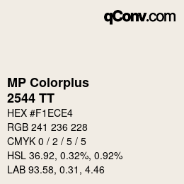 Color code: MP Colorplus - 2544 TT | qconv.com