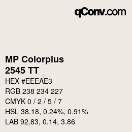 Color code: MP Colorplus - 2545 TT | qconv.com