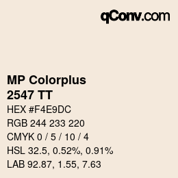 Color code: MP Colorplus - 2547 TT | qconv.com