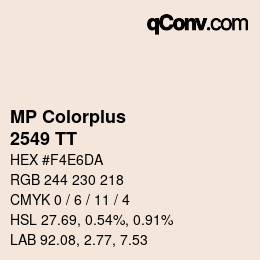 Color code: MP Colorplus - 2549 TT | qconv.com