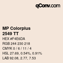 カラーコード: MP Colorplus - 2549 TT | qconv.com