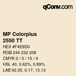 Farbcode: MP Colorplus - 2550 TT | qconv.com