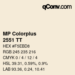 Color code: MP Colorplus - 2551 TT | qconv.com