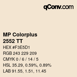 Farbcode: MP Colorplus - 2552 TT | qconv.com