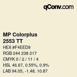 カラーコード: MP Colorplus - 2553 TT | qconv.com