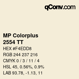 Color code: MP Colorplus - 2554 TT | qconv.com