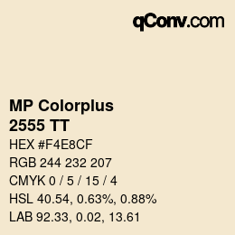 Color code: MP Colorplus - 2555 TT | qconv.com