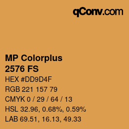 Color code: MP Colorplus - 2576 FS | qconv.com