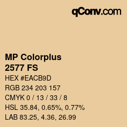 Color code: MP Colorplus - 2577 FS | qconv.com