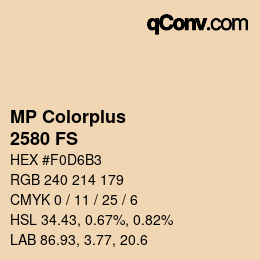 カラーコード: MP Colorplus - 2580 FS | qconv.com