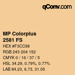 カラーコード: MP Colorplus - 2581 FS | qconv.com