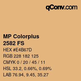 Farbcode: MP Colorplus - 2582 FS | qconv.com