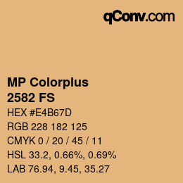 Código de color: MP Colorplus - 2582 FS | qconv.com