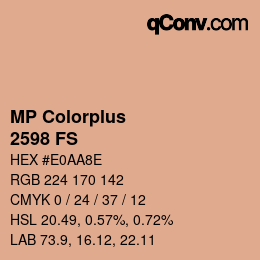Color code: MP Colorplus - 2598 FS | qconv.com