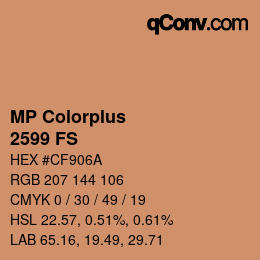 カラーコード: MP Colorplus - 2599 FS | qconv.com