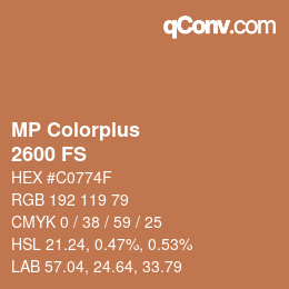 Color code: MP Colorplus - 2600 FS | qconv.com