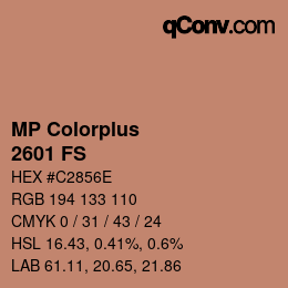 Color code: MP Colorplus - 2601 FS | qconv.com