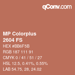 Code couleur: MP Colorplus - 2604 FS | qconv.com