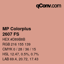 Code couleur: MP Colorplus - 2607 FS | qconv.com