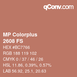 Color code: MP Colorplus - 2608 FS | qconv.com